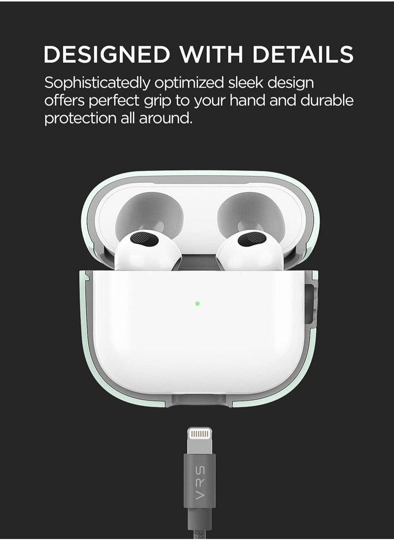 VRS Design - Modern for Airpods 3 Case Cover (2021) with Leather Strap - Mint Green - Image 1