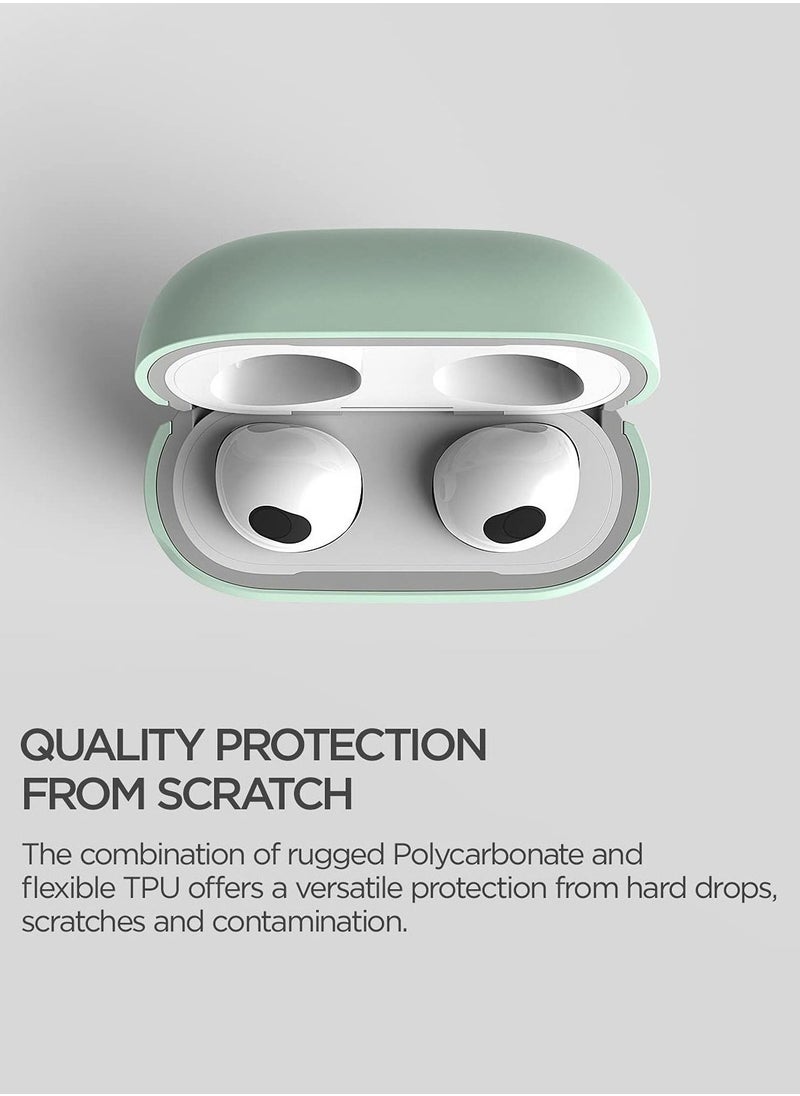 VRS Design - Modern for Airpods 3 Case Cover (2021) with Leather Strap - Mint Green - Image 1
