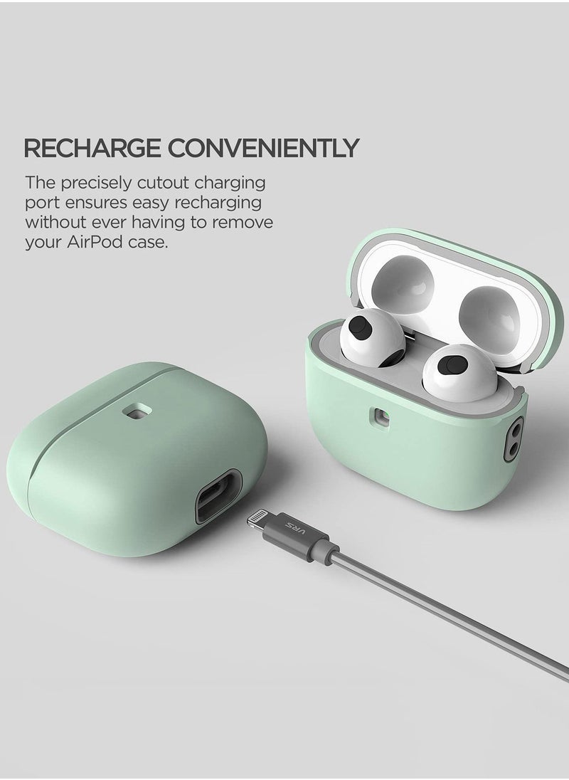 VRS Design - Modern for Airpods 3 Case Cover (2021) with Leather Strap - Mint Green - Image 1