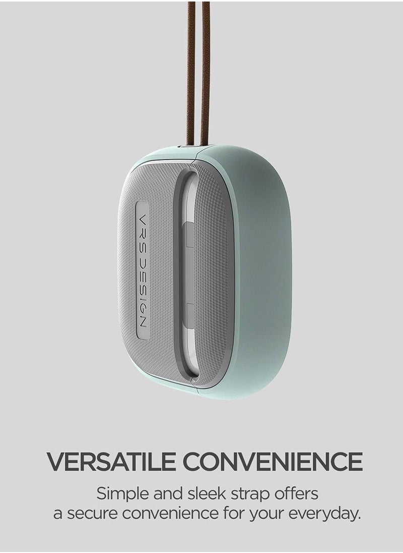 VRS Design - Modern for Airpods 3 Case Cover (2021) with Leather Strap - Mint Green - Image 1