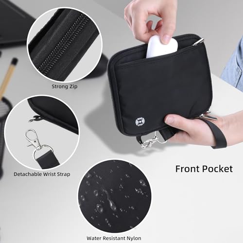 WALNEW Passport Holder Family for 4, RFID Blocking Travel Wallet Women Men, Lightweight Zipper Document Organizer Pouch Bag Credit Cards Case Cover for Travelling, Black - Image 5