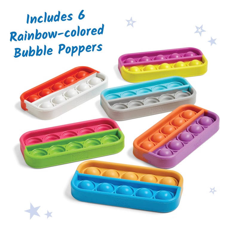 hand2mind Ten Frame Sensory Bubble Poppers, Push Pop Fidget Toys for Kids, Math Manipulatives Kindergarten, Calm Down Corner Supplies, Fine Motor Skills, Toddler Car Toys for Travel (Set of 6) - Image 2