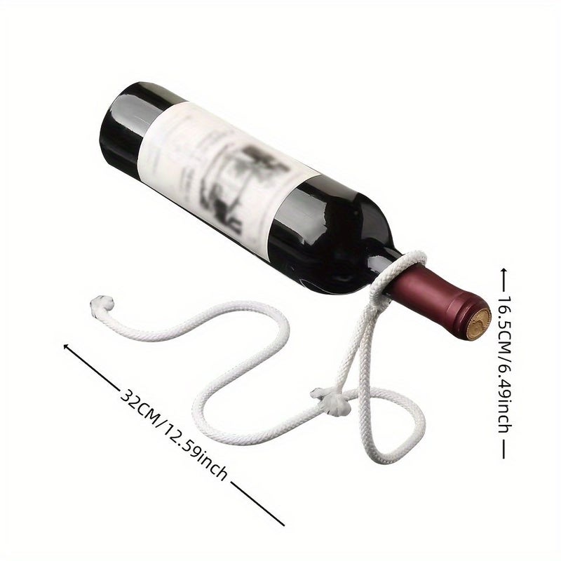 1pc Elegant White Metal Wine Bottle Holder Space Saving Kitchen Dining Room Storage Rack Home Bar Decor - Image 3