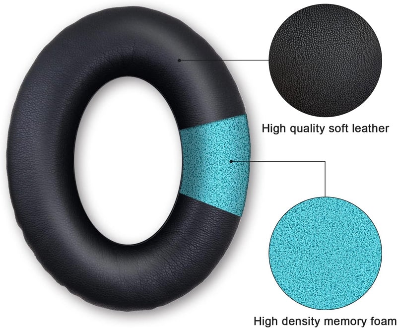 Niukeke Replacement Ear Pads for Bose QuietComfort 35/Quiet Comfort 35 II (QC 35/qc35 ii), Headphone Ear Covers, High Density Memory Cotton, Soft Leather, Adaptive Noise Isolation Headphones Pads Cushions - Image 4