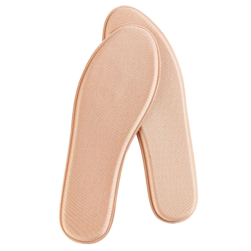 Breathable Moisture Wicking Anti Odor Shock Absorption Sports Insoles Size 43 44 Beige - Image 2