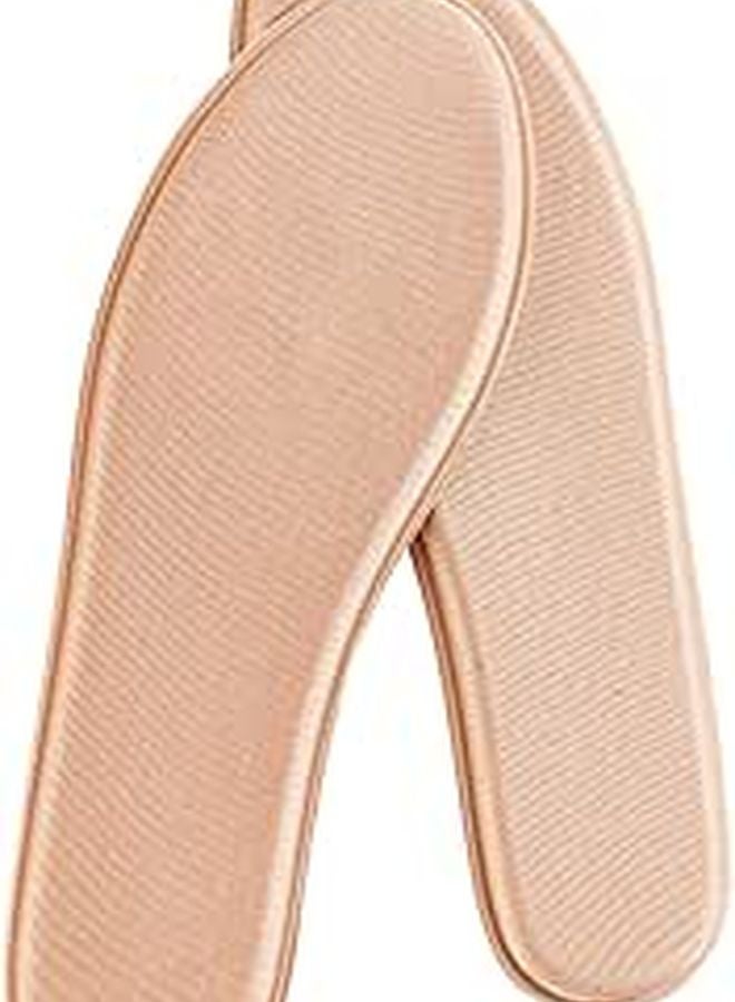 Breathable Moisture Wicking Anti Odor Shock Absorption Sports Insoles Size 43 44 Beige - Image 1