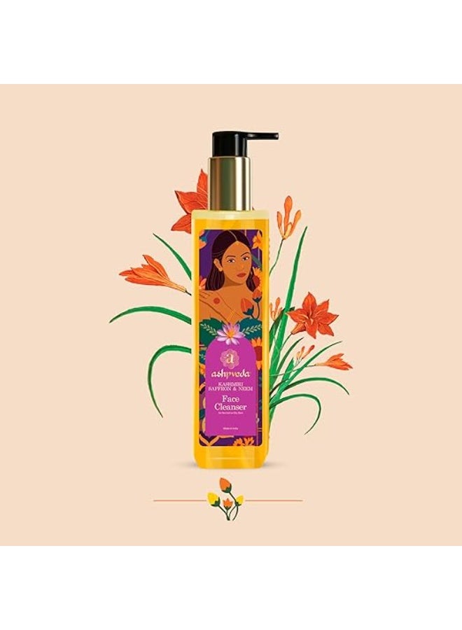 Ashpveda Ayurvedic Face Wash with Kashmiri Saffron and Neem | Natural Face Cleanser for Daily Skin Exfoliation and Brightening | Chemical Free Organic Herbal Facewash (100 ml) - Image 4