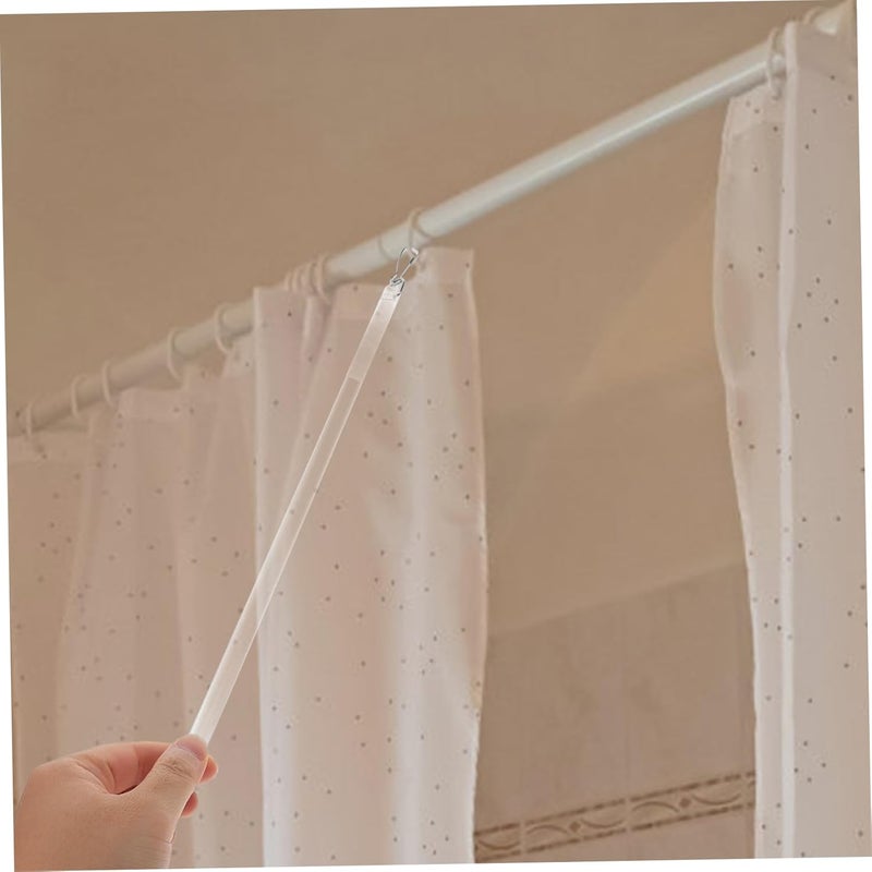 ABOOFAN 2pcs Acrylic Curtain Pull Rods Window Blind Tilt Wands with Hook for Easy Operation Replacement Blinds Wand White for Home and Office Use - Image 5