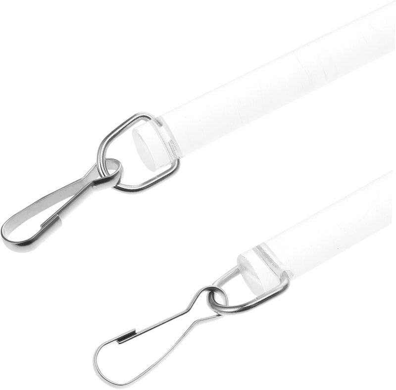 ABOOFAN 2pcs Acrylic Curtain Pull Rods Window Blind Tilt Wands with Hook for Easy Operation Replacement Blinds Wand White for Home and Office Use - Image 2