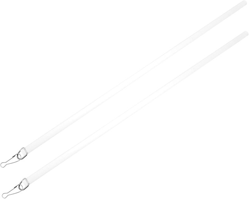 ABOOFAN 2pcs Acrylic Curtain Pull Rods Window Blind Tilt Wands with Hook for Easy Operation Replacement Blinds Wand White for Home and Office Use - Image 1