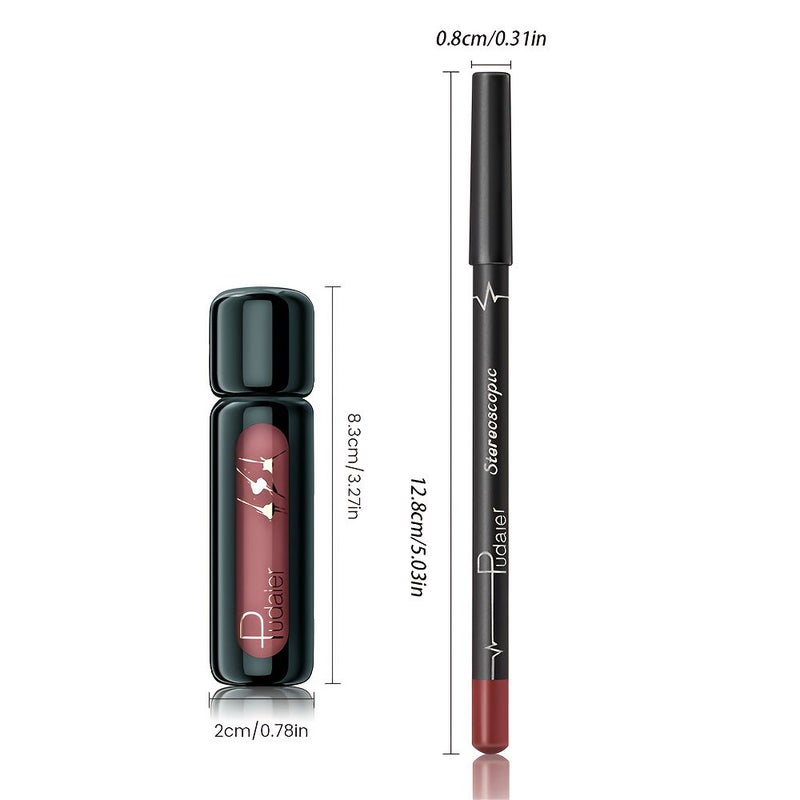 Waterproof Long Lasting Lip Liner Set 2Pcs Color #02+Color #07 Natural End All Skin Types - Image 5