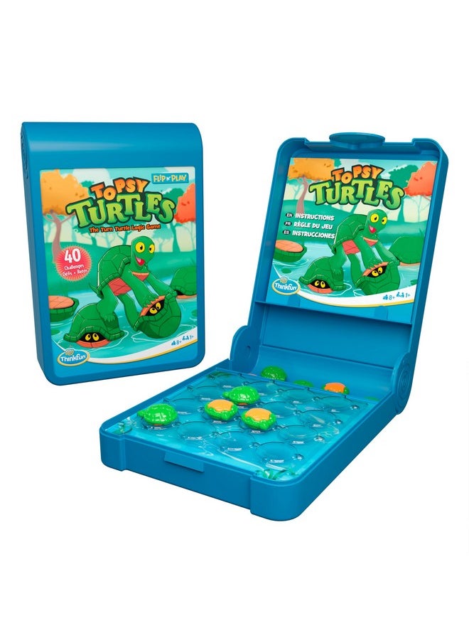 thinkfun ThinkFun Flip N' Play: Topsy Turtles Travel Logic Game for Road Trips, Plane Rides, and Vacations  - Image 1