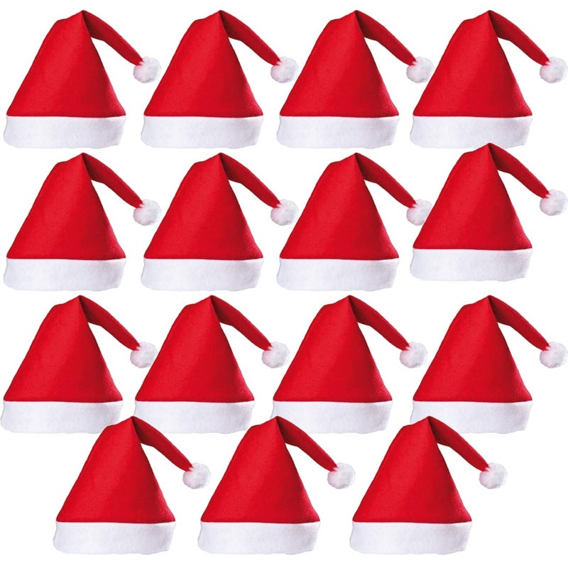 Evisha 8 Pcs Christmas Caps Santa Caps Charistmas caps For Tree Decoration X-Mass Caps Hats Santa Caps Santa Claus Caps - Image 1