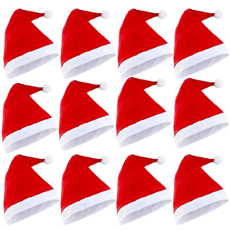 Evisha 8 Pcs Christmas Caps Santa Caps Charistmas caps For Tree Decoration X-Mass Caps Hats Santa Caps Santa Claus Caps - Image 3