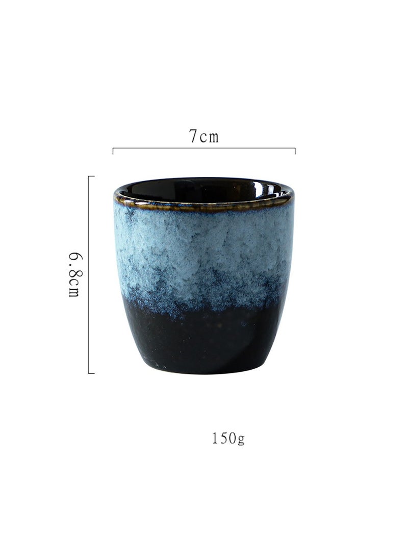 Set of 5 Ceramic Teacup Espresso Coffee Cup Porcelain Tea Cup Set Chinese Kung Fu Bowl Drinkware Box Package for Gifts 150ml