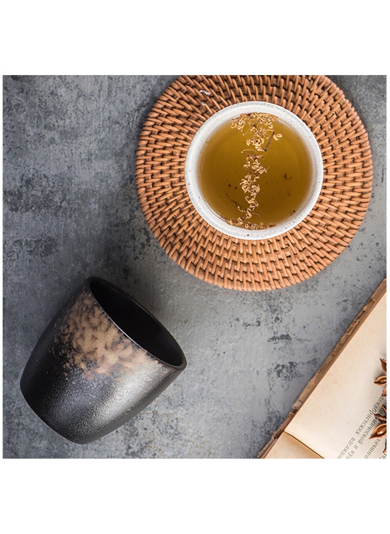 Set of 5 Ceramic Teacup Espresso Coffee Cup Porcelain Tea Cup Set Chinese Kung Fu Bowl Drinkware Box Package for Gifts 150ml