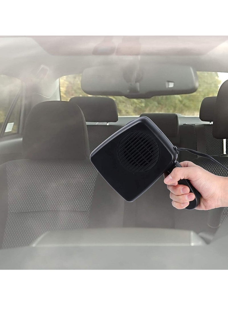 Loquat Portable Car Heater Fan, Plug-in Anti-Fog 150W 12V Car Fan Windshield Defroster Automobile Heater Warmer Vehicle Demister Fast 2 In 1 Heating Cooling Dryer Auto 360-degree Rotation Heater Fan - Image 4