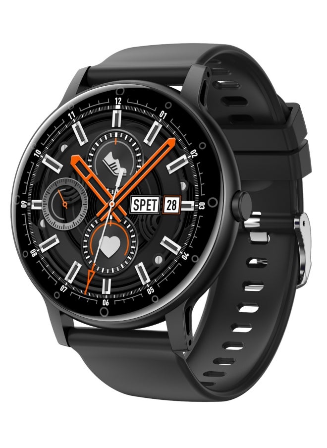 Generic S88 PRO Bluetooth Full Touch Call Smart Watch AMOLED Display 190mAh 1.39 Inch Midnight Black Silicone Strap  - Image 1