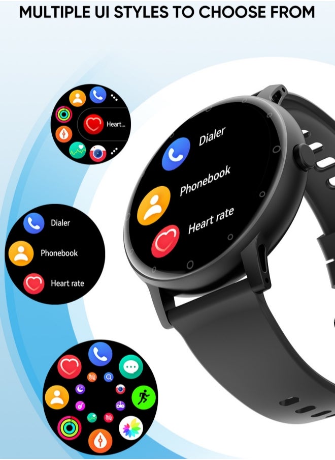 Generic S88 PRO Bluetooth Full Touch Call Smart Watch AMOLED Display 190mAh 1.39 Inch Midnight Black Silicone Strap  - Image 2