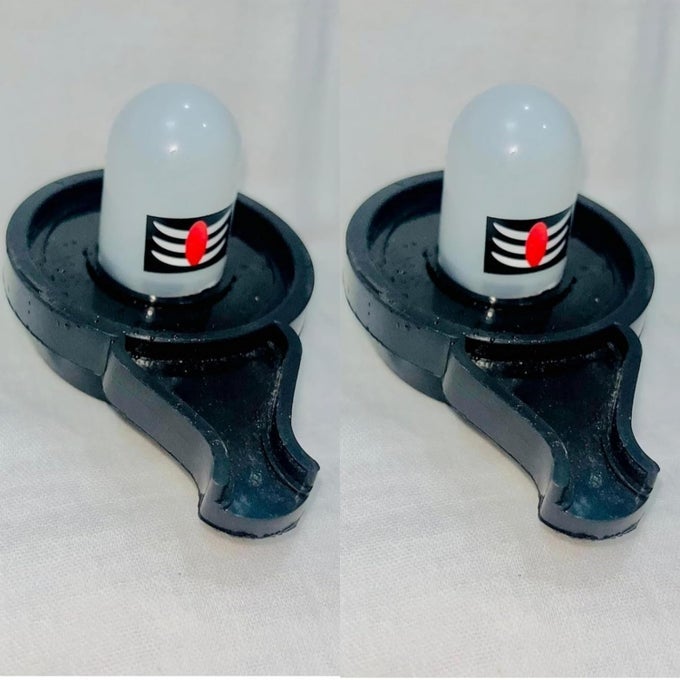 WATER SENSOR SHIVLING SMOKELESS SENSOR LED LIGHT DIYA FOR INDOOR AND OUTDOOR FESTIVAL DECORATION LIGHT DIYA BLACK COLOR 2PCS