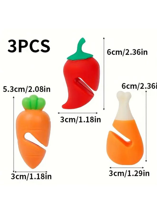 3pcs Transparent Silicone Pot Lid Holders High Temperature Resistant Anti Spill Clamps - Image 3
