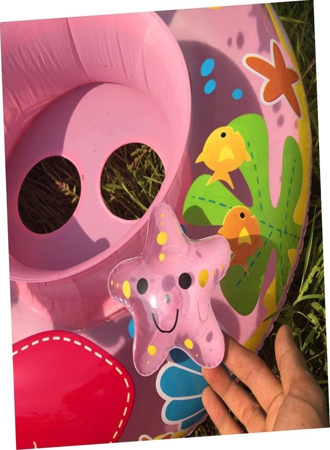 Drofail مجموعة ألعاب للأطفال تتضمن عوامة سباحة للأطفال، مظلة شمسية، عوامة شمسية، أنبوب سباحة قابل للنفخ مطبوع عليه سمكة، مصنوع من مادة PVC متعددة الألوان - Image 5