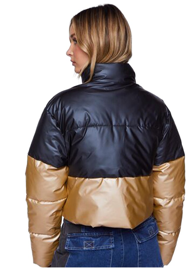 FOREVER 21 - Metallic Colorblock Puffer Jacket - Image 1