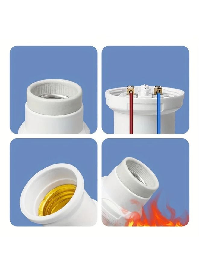 3 Pack Ceramic E27 Lamp Holder High Temp Resistant 500C Easy Installation - Image 4