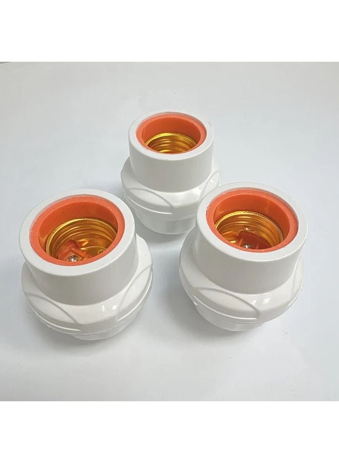 3 Pack Ceramic E27 Lamp Holder High Temp Resistant 500C Easy Installation - Image 1