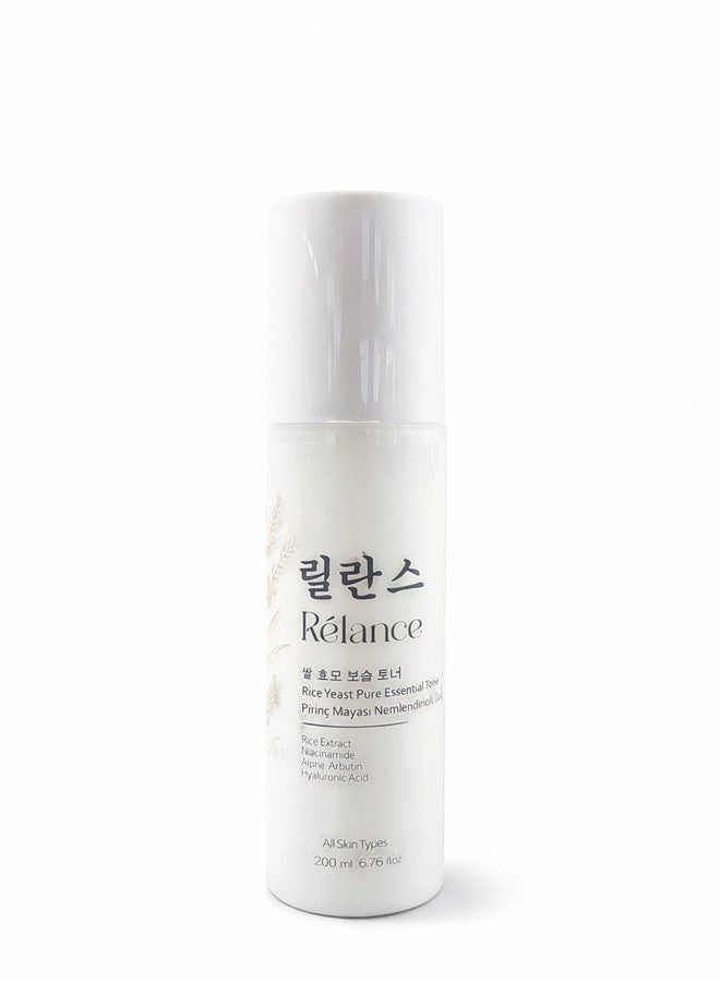 Relance Rélance Rice Yeast Pure Essential Toner, with Niacinamide, Alpha Arbutin & Hyaluronic Acid, All Skin Types, 6.76 fl oz - Image 1