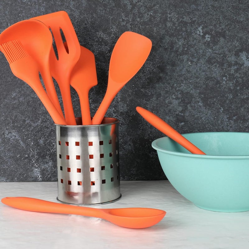Chef Craft مغرفة طهي سيليكون مميزة، 11.25 بوصة، برتقالي - Image 4