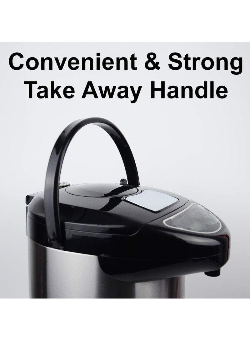 Digital Water Boiler and Warmer – 4 Liter/4.23 Quart Stainless Steel Electric Hot Water Dispenser with LCD Display, Swivel Base, Keeps Warm.  - Image 3