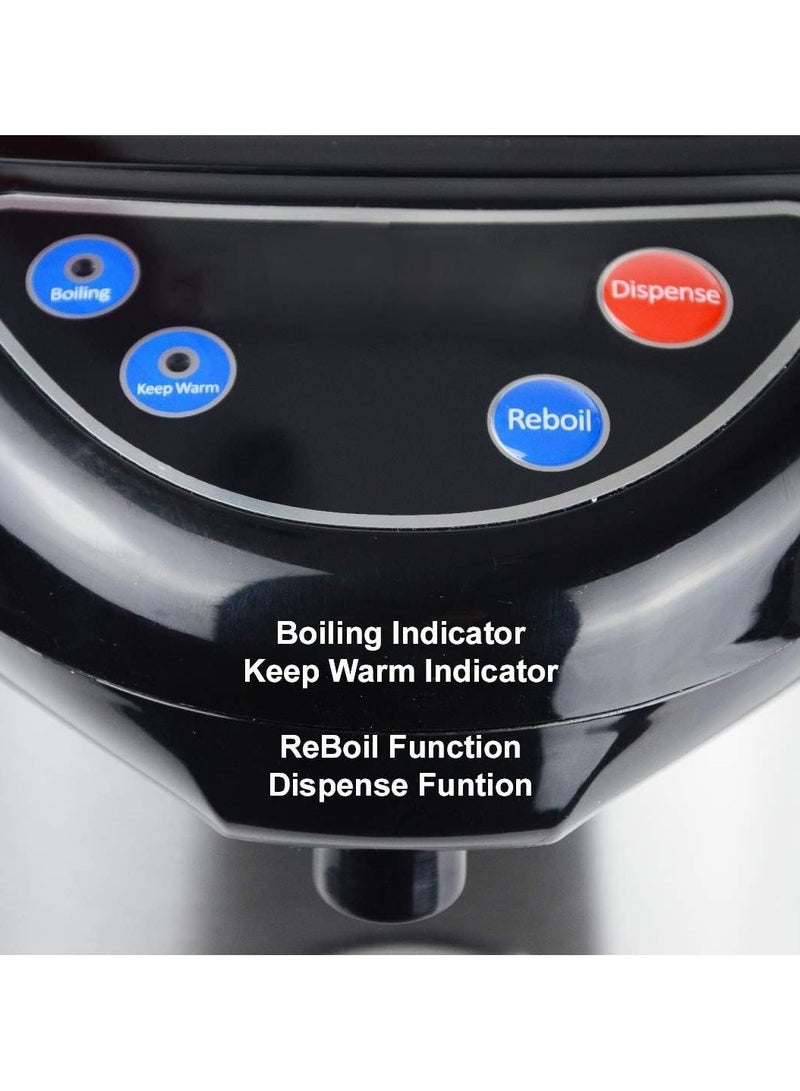 Digital Water Boiler and Warmer – 4 Liter/4.23 Quart Stainless Steel Electric Hot Water Dispenser with LCD Display, Swivel Base, Keeps Warm.  - Image 4