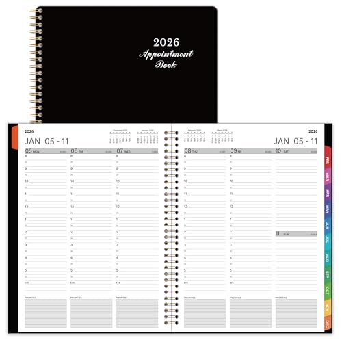 Indeme 2026 Appointment Book - 2026 Planner, January 2026 - December 2026, 9" x 11", 2026 Daily Hourly Planner, Half Hour (30 Mins) Interval, Colorful Monthly Tabs, Lay-Flat, Inner Pocket - Image 1