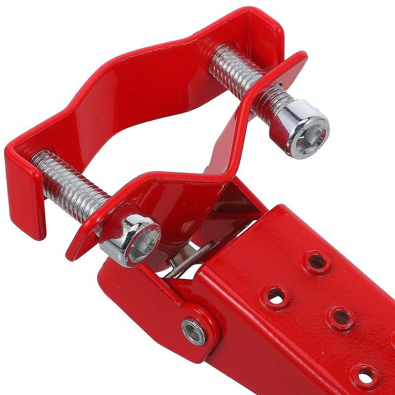 Red Foldable Anti Slip Motorcycle Rear Foot Pegs 2PCS Shock Absorbing Footrest Pedals - Image 4