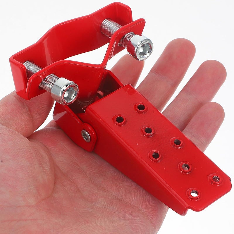 Red Foldable Anti Slip Motorcycle Rear Foot Pegs 2PCS Shock Absorbing Footrest Pedals - Image 5