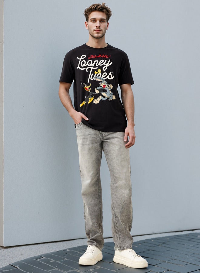 SP Characters Regular Fit Looney Tunes Print Crew Neck T-shirt - Image 2