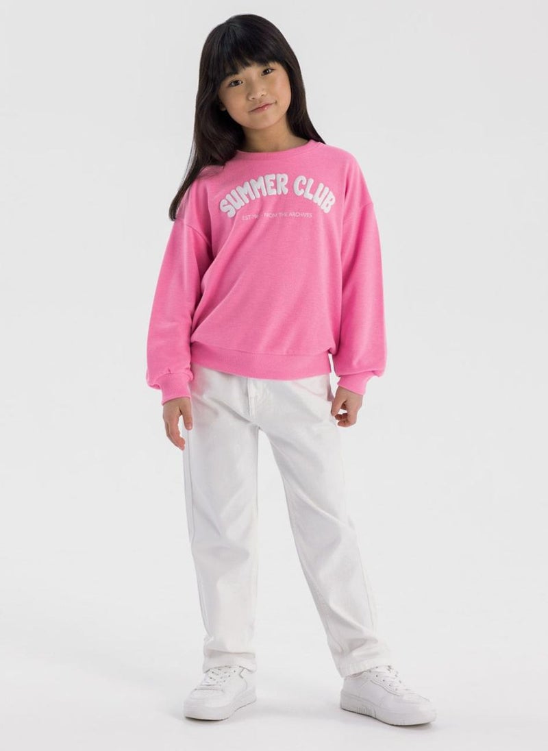 MINOTI Girls Graphic Sweatshirt - Image 1
