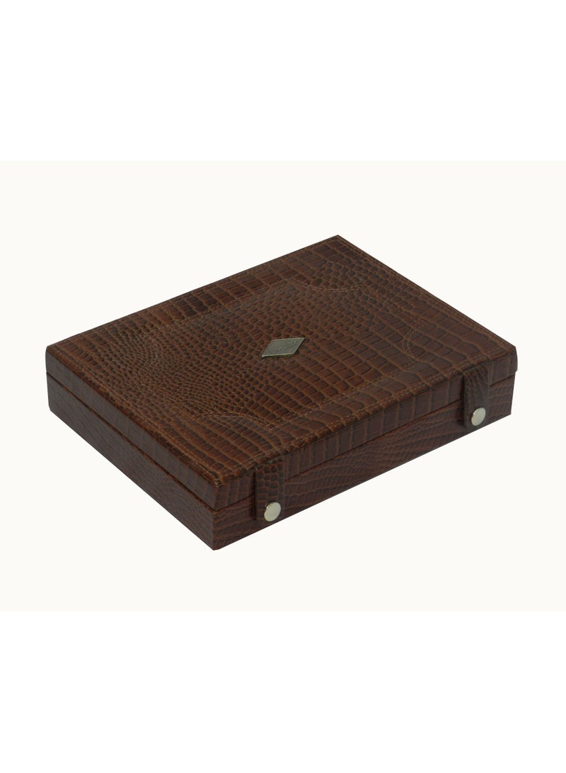 LAVERI LEATHER Laveri Cufflink Storage Display Box with Ring Holder Showcase for Store Display, Jewelry Show & Home ~ Jewelry Tray Organizer  - Image 2