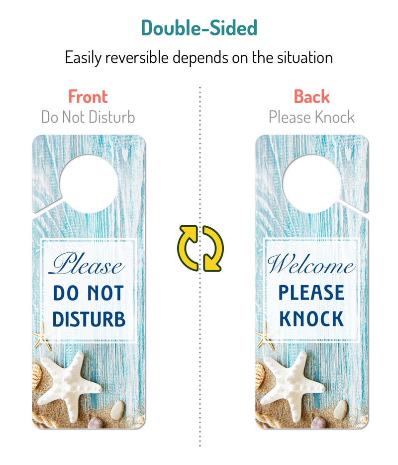 Al Raied ARS® Do Not Disturb Door Hanger Sign, 2 Pack - PVC Plastic, 9.3"x3.5" for Home, Office, Hotel - Image 2