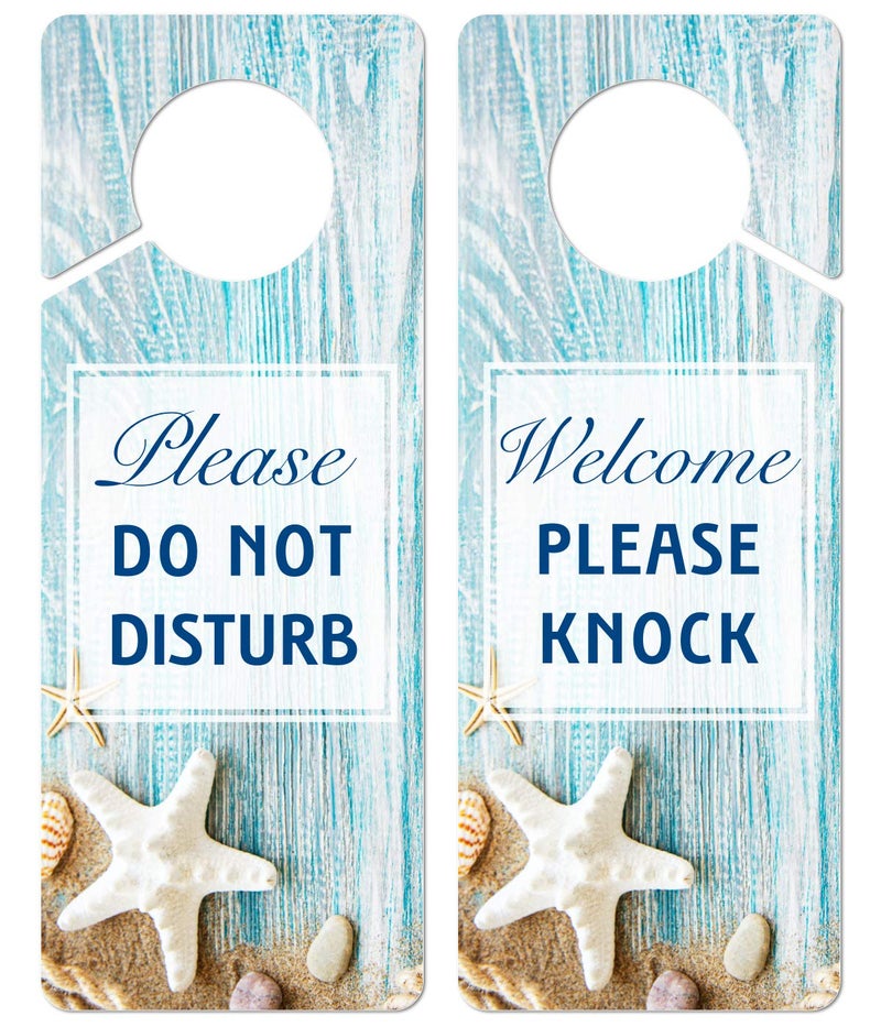 Al Raied ARS® Do Not Disturb Door Hanger Sign, 2 Pack - PVC Plastic, 9.3"x3.5" for Home, Office, Hotel - Image 1