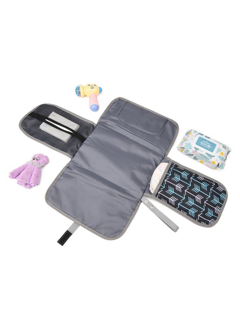 Foldable Baby Diaper Bag, Portable Waterproof Organizer for Diaper Pad, Changing Mat, Hangable Stroller Nursing Cushion, Multifunctional Nappy Pad for Babies, Infants, Toddlers, Newborns, and Tummy Time - Image 4