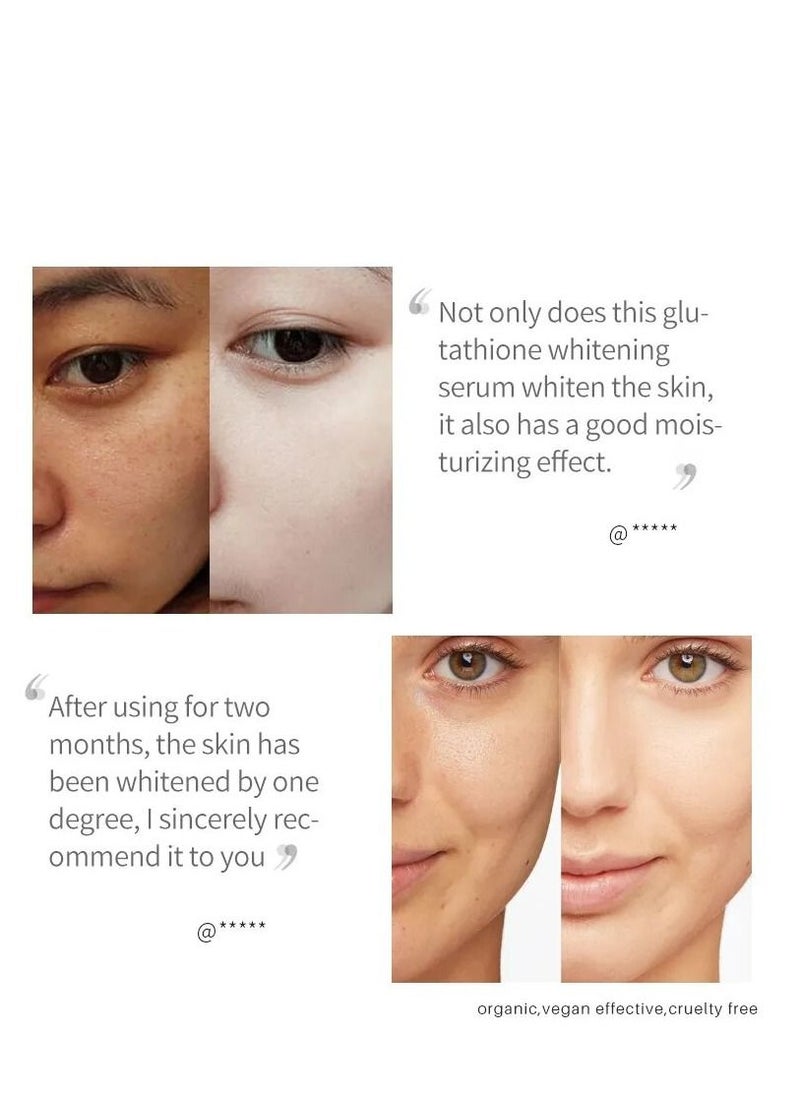 Lanthome Glutathione White Cream and Serum Natural Skin Nourishing Resurfacing Fade Vitamin C & Kojic Acid Cream and Serum Brighting Dark Spots Acne Scars Intensively Hydrating Soothing Provide Elastic Youthful Skin 50ml + 30ml  - Image 5
