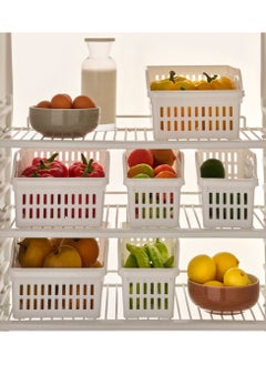 Dunya Plastik Reorganize Your Refrigerator Space with White Rectangular Step Organizer - Perfect Tray for Fresh Fruits and Veggies!  - Image 3