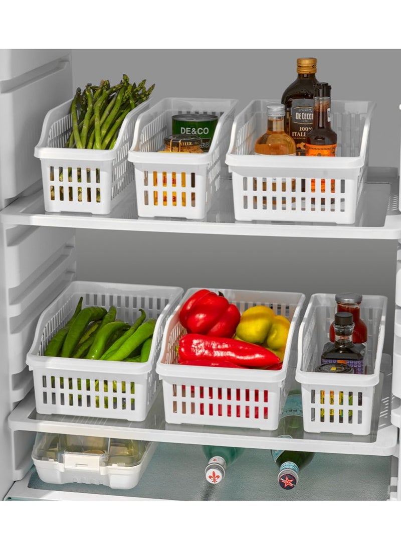 Dunya Plastik - Reorganize Your Refrigerator Space with White Rectangular Step Organizer - Perfect Tray for Fresh Fruits and Veggies! - Image 1