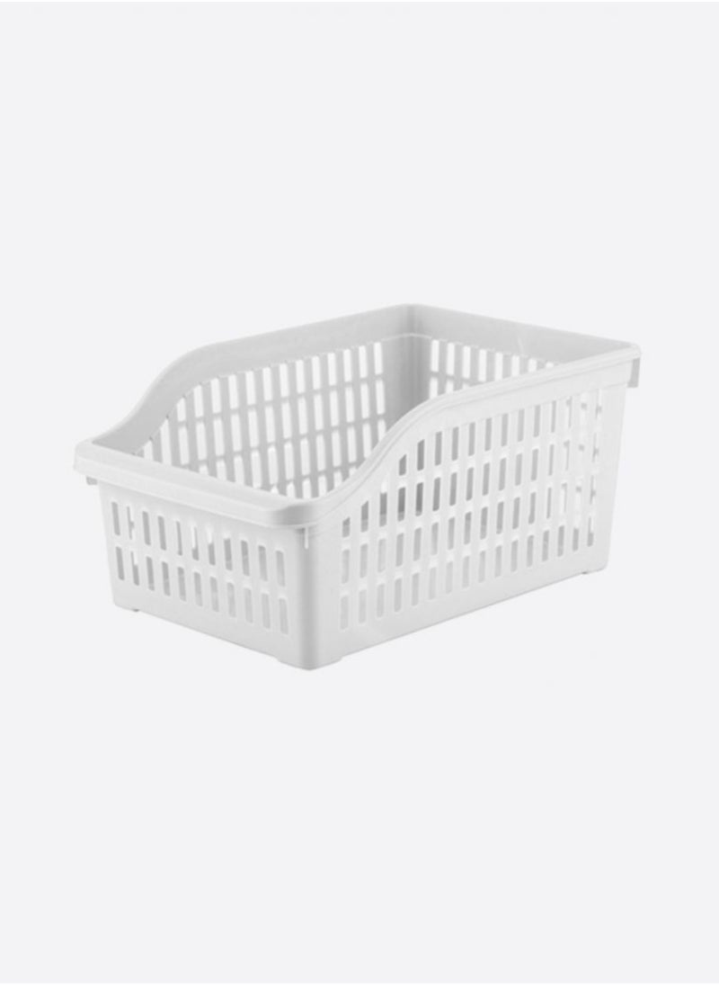 Dunya Plastik - Reorganize Your Refrigerator Space with White Rectangular Step Organizer - Perfect Tray for Fresh Fruits and Veggies! - Image 1