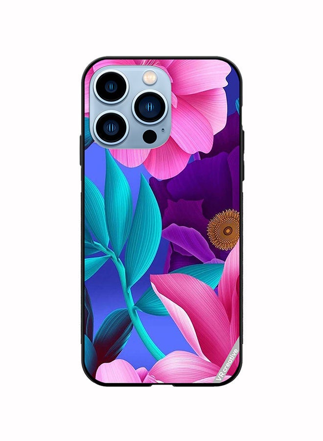 VR CREATIVE Protective Case Cover For Apple iPhone 13 Pro Max Flower Design Multicolour - Image 1