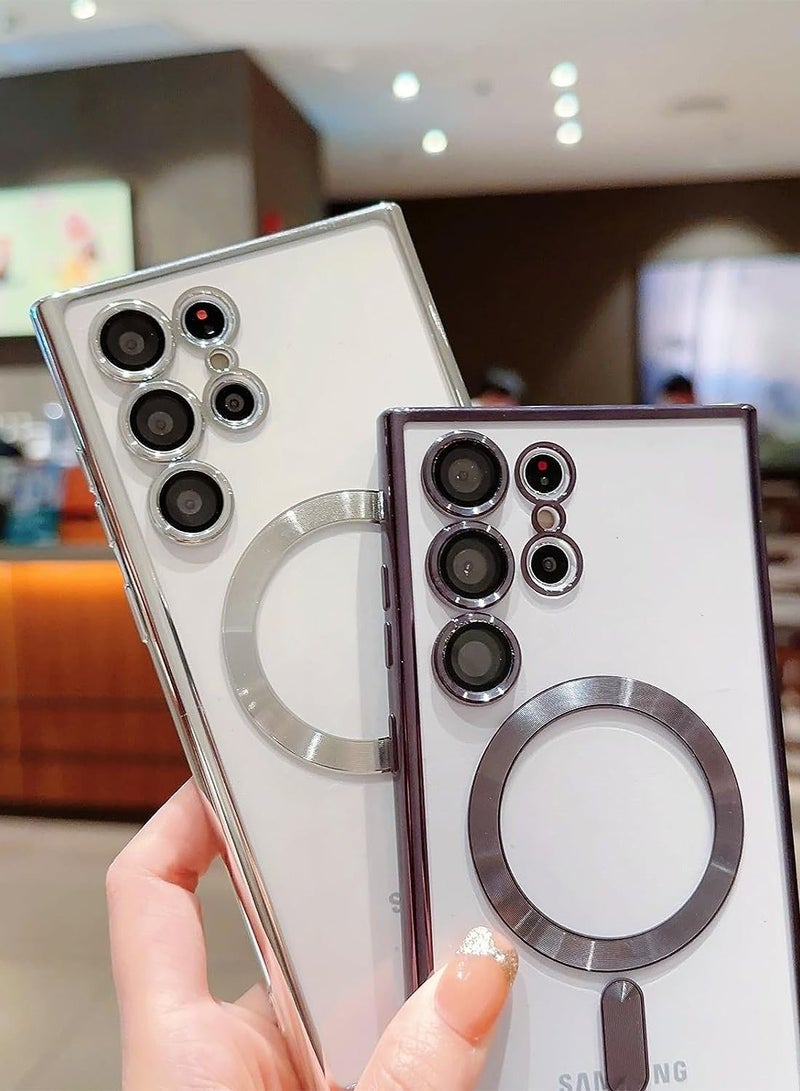 ELTRAZONE Compatible Samsung Galaxy S23 Ultra 5G Case Magnetic with Full Camera Lens Protective for Women Girls, Cover Phone Case for Samsung Galaxy S23 Ultra Case Cover 6.8 Inches (White) - Image 3