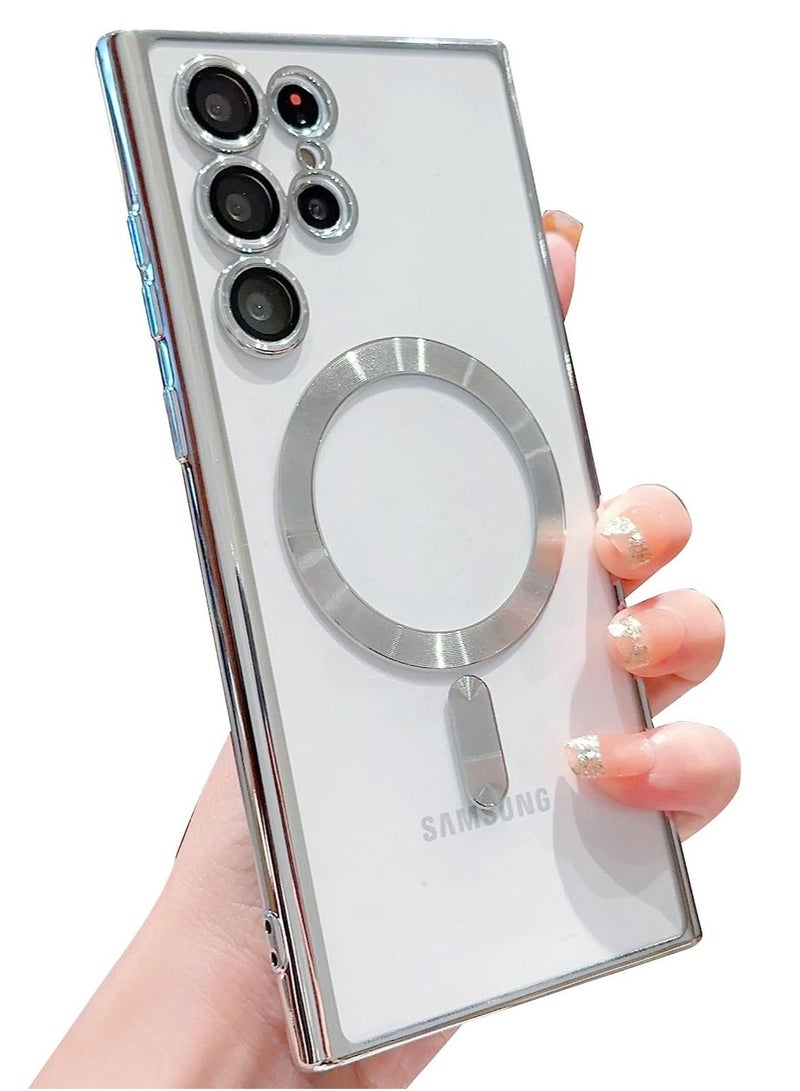 ELTRAZONE Compatible Samsung Galaxy S23 Ultra 5G Case Magnetic with Full Camera Lens Protective for Women Girls, Cover Phone Case for Samsung Galaxy S23 Ultra Case Cover 6.8 Inches (White) - Image 1