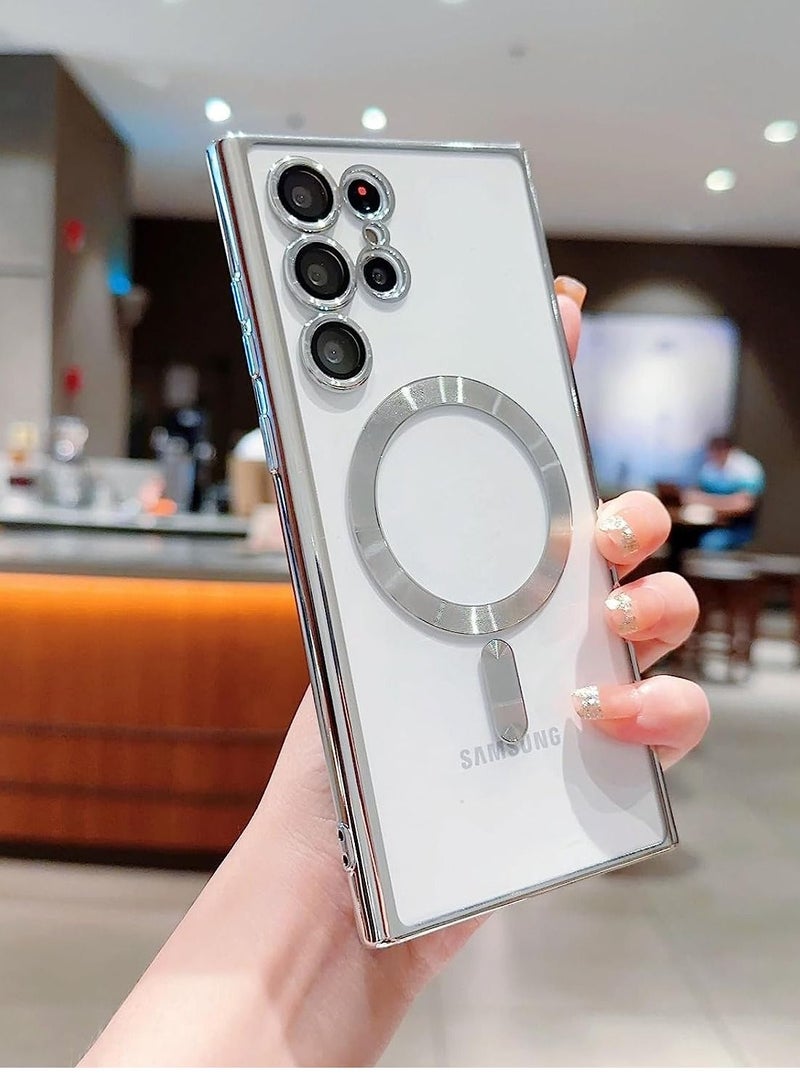 ELTRAZONE Compatible Samsung Galaxy S23 Ultra 5G Case Magnetic with Full Camera Lens Protective for Women Girls, Cover Phone Case for Samsung Galaxy S23 Ultra Case Cover 6.8 Inches (White) - Image 2